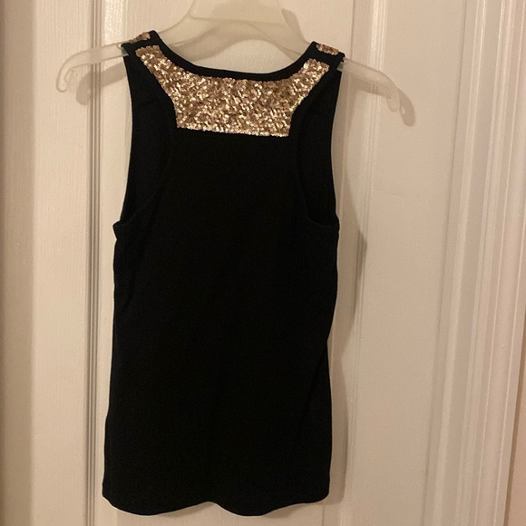 Black and Rose Gold Trimmed Top Lascana NWOT SMALL - Picture 2 of 10